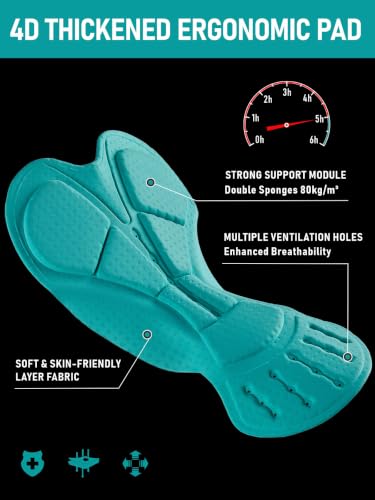 Image of Przewalski Men's 3D Padded Cycling Bike Bib Shorts, Excellent Performance and Better Fit