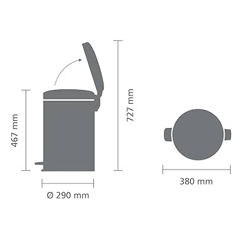ブラバンシア ペダルビン20L FPPマット ニューアイコン ダストボックス ニューアイコン・ペダルビン FPPマット(20L)
