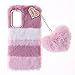 Xifanzistore Plüsch Hülle für Blackview A100 Plüsch Warm Flauschig Schutzhülle Backcover Handyhülle Schutzhülle Niedlich Pelzigen Schale Etui Tasche für Blackview A100,Pink spleißen