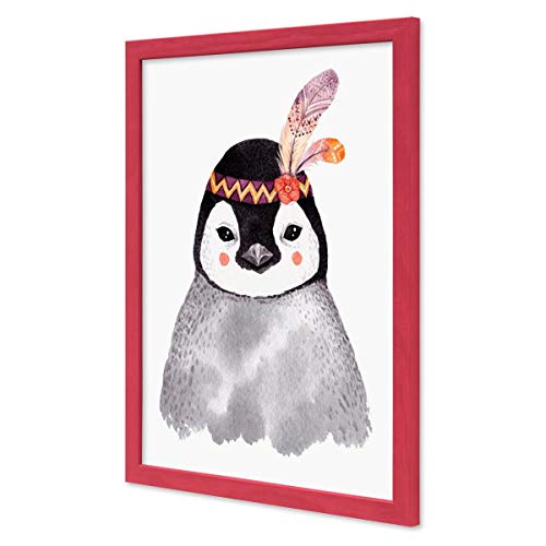 PHOTOLINI Bilderrahmen Kinderzimmer 30x40 cm Rot, Wechselrahmen farbig, Holz, Acrylglas, Made in Germany, zum Aufhängen, mit Zubehör - für bunte Kinderbilder – Bild 3