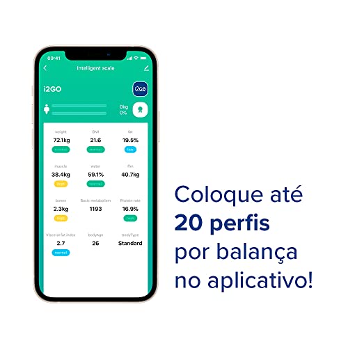 Balança Corporal Inteligente Bioimpedância Bluetooth Smart Scale Fit Preto I2GO - I2GO Home