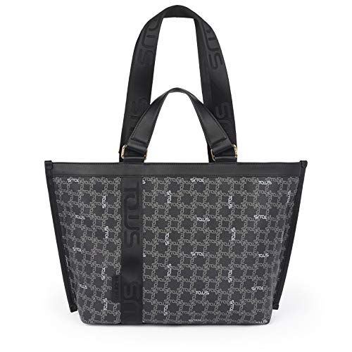 TOUS Capazo Logogram negro. Medidas: 31x49x15 cm.