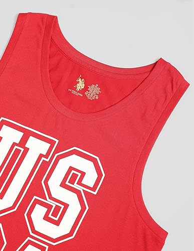 Image of U.S. Polo ASSN. Men's IYBD Brand Print Cotton Vest - Pack of 1