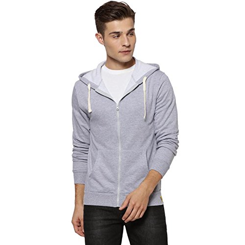 Image of CAHOOT Men's Zip-Front Hoodie with Contrast Drawstring for Casual Wear | Long Sleeve | Hooded Neck | Zipper Closure | Cotton Sweatshirt Crafted with Comfort Fit for Everyday Wear