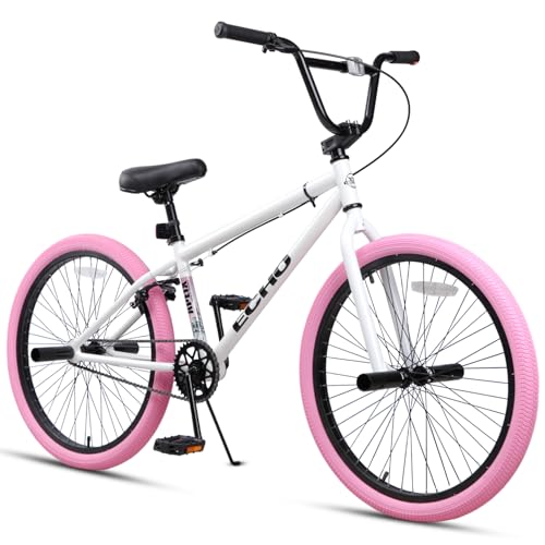 cubsala 24 Inch Beginner BMX Bike for Kids & Teens, High Tensile Steel Frame, 4 Pges, Rear U-Brake,...