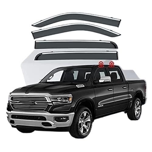 Sombras Deflectores de Viento para ventanillas Laterales de para Dodge Pickup (2019-2023), Protectores contra la Lluvia y Accesorios. Parasol