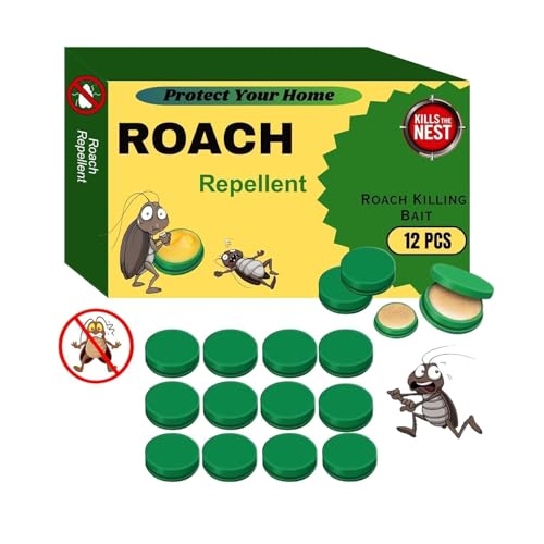 Image of Cockroach Killer Bait for Home Strong | Cockroach Killer Gel for Kitchens Bathrooms Cabinets | for Indoor or Outdoor | Absorbent Sweat Pads Cotton Anti Allergic (12, Multicolor)