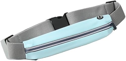 Nozuma ランニングポーチ 揺れない 超薄型 大容量 防水 伸縮 光反射材付き イヤホンホール付き 男女兼用 キー/カード/小銭入れ ウエストポーチ ウォーキング/ジョギング/マラソン/遠足 登山用 iPhone&Android スマホ対応 (ピンク)