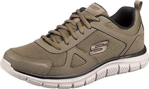 Skechers Track Scloric, Basket Homme, Grün (Olbk), 45 EU