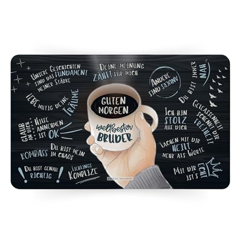 Frühstücksbrettchen „Guten Morgen weltbester Bruder“