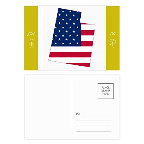 Carte postale Utah drapeau USA lot de 20 pour ne plus manquer de support d'écriture