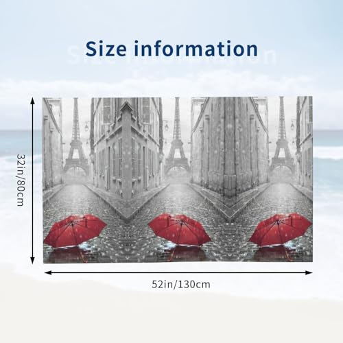 Serviette de bain microfibre Tour Eiffel 81x132 cm - 4
