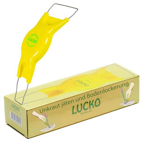 LUCKO Jätefaust Gelb Gartenwerkzeug Unkraut Entferner Gerät Gartenzubehör Garten Gadgets Hochbeet Zubehör Unkrautstecher Gartenkralle Gartenhelfer