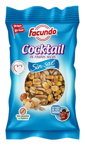 Facundo Mix de Frutos Secos Sin Sal 150g | Maíz Frito, Cacahuetes con Piel y Repelados, Semillas de Girasol | Snack Crujiente y Natural | Sin Sal Añadida