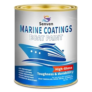 SENVEN Boat Paint, 35 Oz, Gloss White, Marine Boat Topside Bottom Enamel Marine Paint for Boats, Wood, Fiberglass, Aluminum, Metals, Oil-Based Epoxy White