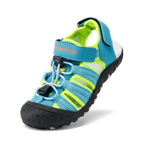 Image of DREAM PAIRS Unisex Summer Water Athletic Sandals | Closed-Toe Protection Quick-Drying Upper Comfort Footbed Durable Non-Slip Sole Hook-And-Loop Outdoor Sport Walk Hike