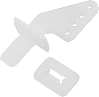 uxcell Control Horn, 19x17mm Plastic Horns with 4 Holes 1.4mm for RC Airplane Parts White 5 Sets