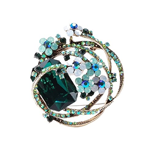 Broche en cristal zircon de luxe et métal coloré pour sublimer une veste femme