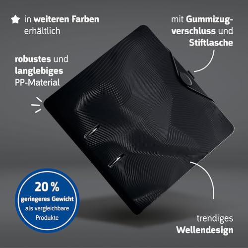 BRUNNEN 102043590 | Ordner | „WAVE“ |5 cm | onyx