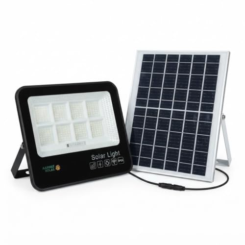 Image of Aarmee Solar LED Flood Light, Automatic Motion Sensor, Waterproof IP65, Auto On Off Sensor Outdoor Use (SFL-300W)