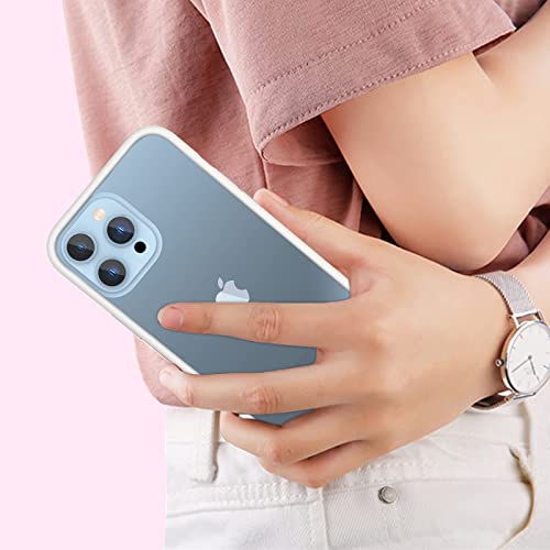 K Tomoto Compatible Iphone 13 Pro Max Bumper Case (6.7 Inch), Liquid Silicone Bumper Case [Shock-Absorb] [Raised Edge Protection] [Drop Protection] [Silky And Soft Touch] Frame Bumper Case, White #TOP7