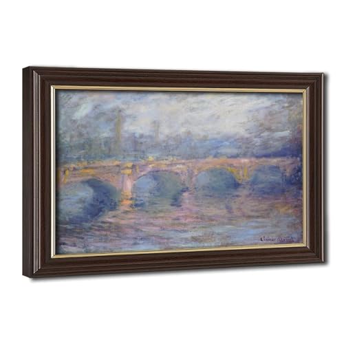 Tableau Pont de Waterloo Monet 50x75 cm sublimera votre décoration de bureau