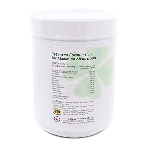 Inclover Connectin Hip And Joint Supplement For Dogs. Combines Glucosamine, Chondroitin And Hyaluronic Acid With Herbs For Comfort And Mobility #TOP3