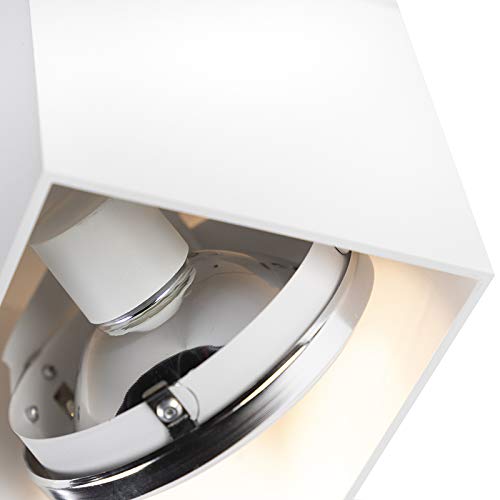 QAZQA Deckenstrahler „Michael“ – 2-flammig, Verstellbar, Messing-Design, Für GU10 LED, Dimmbar