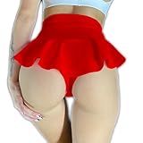 Girl's Booty Shorts with Ruffle Trim Fitness Pole Dance Hot Pants Active Butt Lifting Yoga Shorts
