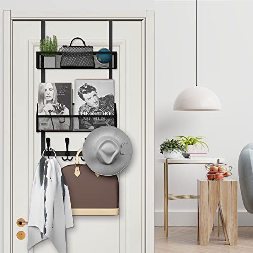 image for Kaiferty Over The Door Hooks Organizer, Coat Rack Over The Door Storag