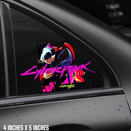 Autocollant cyberpunk en vinyle pour ordinateur portable violet - 4