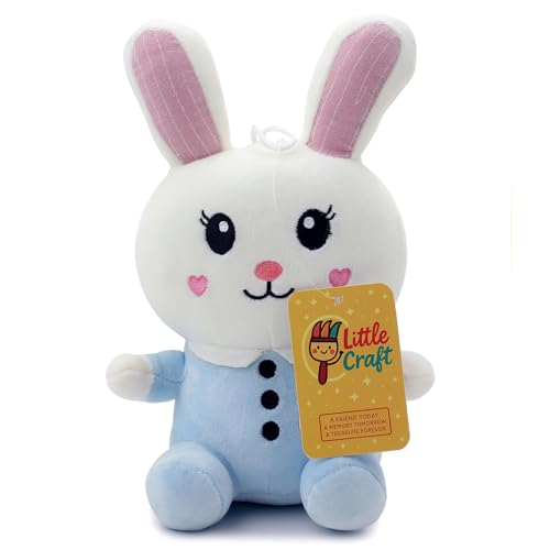 Image of Soft Blue Pocket Rabbit Plush Toy for Kids Stuffed Soft Toy with Cute Hug-Friendly Plush for Babies, Toddlers & Children Safe, Lightweight & Easy to Clean (35CM)