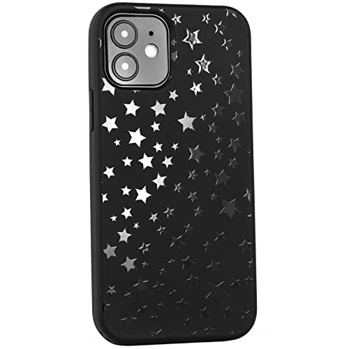 Cavka Matte Black Case Compatible With - Iphone 13 Pro - 6.1 Inch Protective Tpu Rubber Cover Cute Kawaii Print Fancy Stars Bumper Girly Lightweight Shockproof Astronomy Cool Silicone Night Sky Trendy #TOP2
