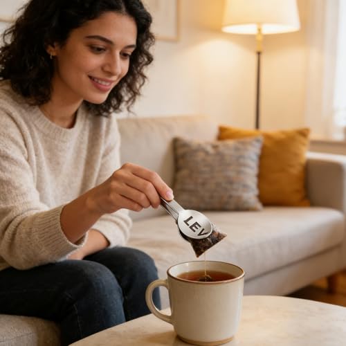Miniatura 4 de Mingze Pinzas Para Exprimir Bolsas De Té, 3 Paquetes De Acero Inoxidable Colador De Bolsas De Té Soporte De Agarre Cuchara De Metal Mini Cubos De Azúcar Clip Cubos De Hielo Herramientas