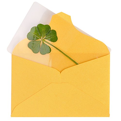 Artmart Genuine Real 5 Five-Leaf Green Clover St. Saint Patric's Day Bookmarks Irish Shamrock Good Luck Charm For Smartphone Wallet Case Amulet Purse Coating Gift Thanks Card L #TOP2