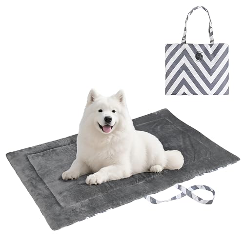 Kritter Planet Waterproof Foldable Dog Bed Pad for Camping & Travel, Portable Roll-Up Dog Bed Car...