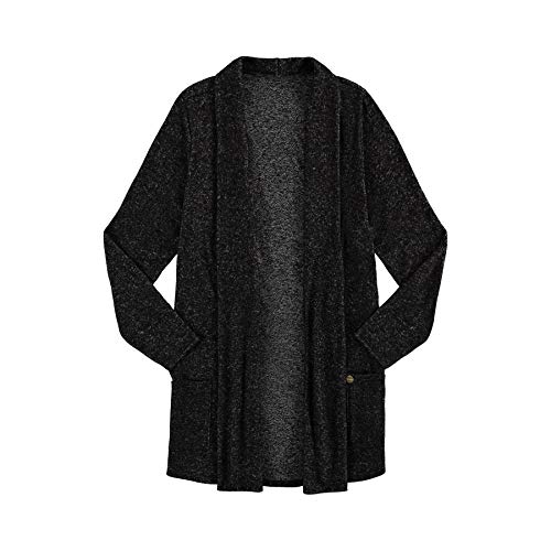 Cardigan Tricot Plus Size Cinza Chumbo 48