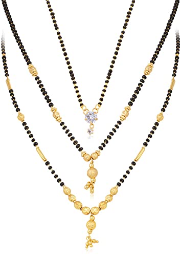 Sukkhi Amazing Gold Plated Mangalsutra Combo for Women (CBMP101051) (B09QXK7635) Amazon Price History, Amazon Price Tracker