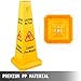 VEVOR 6 Pack Floor Safety Cone Bilingual Wet Floor Sign 4 Sided Caution Wet Floor Signs for Indoors and Outdoors