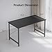 CubiCubi Computer Desk, 47 inch Home Office Small Desk, Modern Simple Style PC Table for Home, Office, Study, Writing, Modern Black
