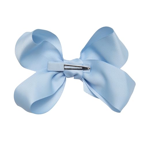 Pinza para cabello con lazo azul de 5 pulgadas miniatura 2