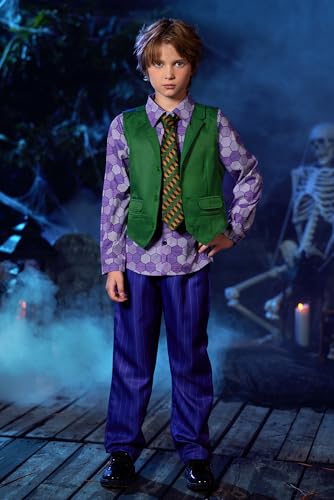 Disfraz casual para niños 3 piezas morado 11-12 años miniatura 4