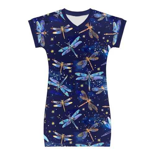 Summer Dress for 3-14 Age Girls Short Sleeve Dresses for Child Midi Summer T-Shirt Dress4