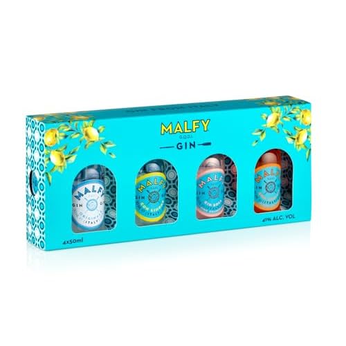Malfy Gin Mignon Set, Confezione degustazione con 4 Mignon, vol 41%, 5x4CL