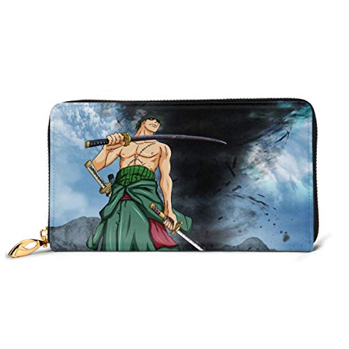 Preisvergleich Produktbild Einteilige Geldbörse aus echtem Leder mit Reißverschluss, lange Clutch, Münzfach, Kartenpaket für Damen und Herren