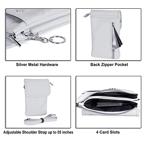 Befen White Cell Phone Crossbody Wallet Purse With Small Leather Messenger Handbag thumb #3