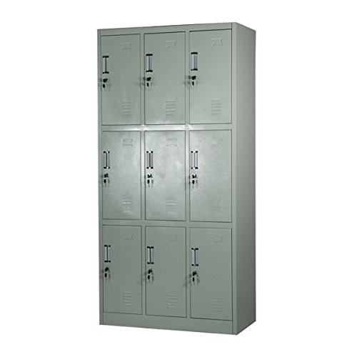 Amazon.co.jp: スチールロッカー キャビネット 9人用 10-011 : ホーム