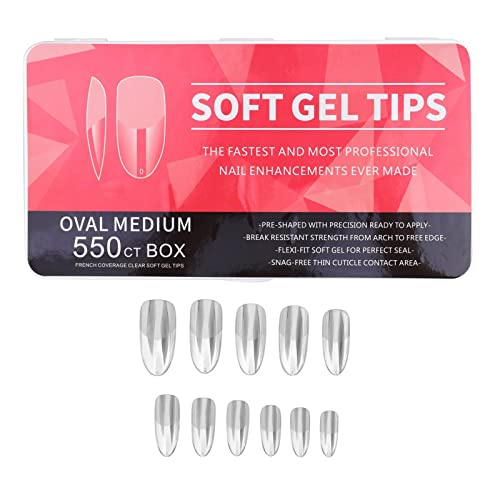 T.O.G. 550 Pieces Gel Nail Tips Finger Nail Tips for Acrylic Nail Dip Powder Nails Oval|Health & Beauty | Nail Care, Manicure & Pedicure | Artificial Nail Tips