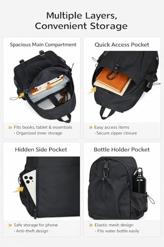 Image of saaventures Unisex Lightweight Backpack Waterproof Multi-pocket Large Capacity Travel Custom 17.7 L Laptop Backpack