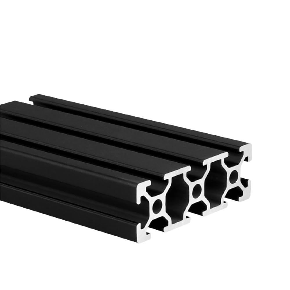 GTPBAO Profilo in alluminio 2060T nero, scanalatura a T, 20x60 mm, anodizzato, telaio for stampante 3D, montaggio rack Binario estruso(1000mm)